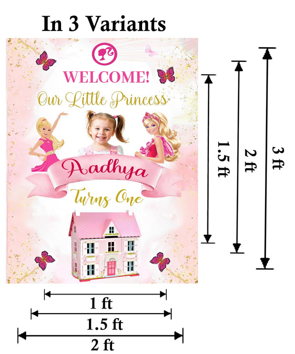 Barbie Theme Birthday Party Welcome Board