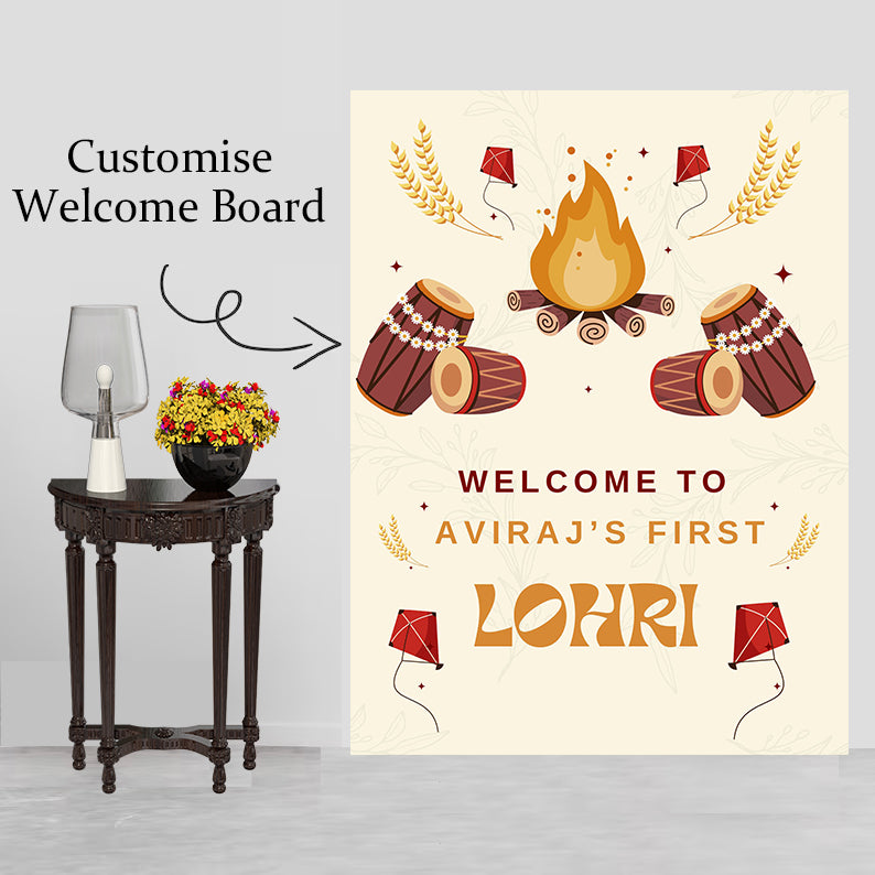 Lohri Party Welcome Board for Kids (Copy)