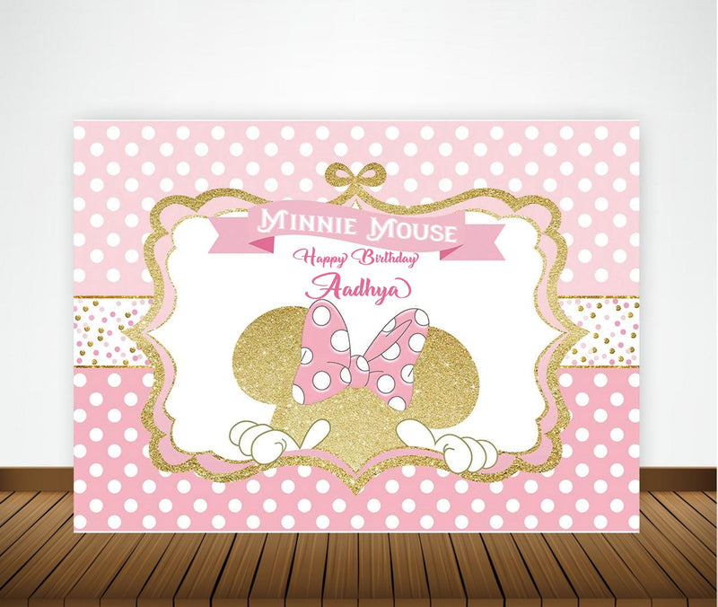 Minnie Theme Birthday Backdrop