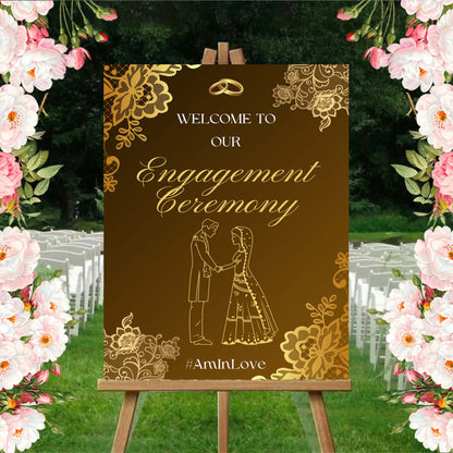 Wedding Ceremony Theme Party Welcome Board