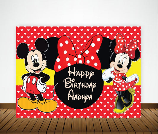 Minnie Theme Birthday Backdrop