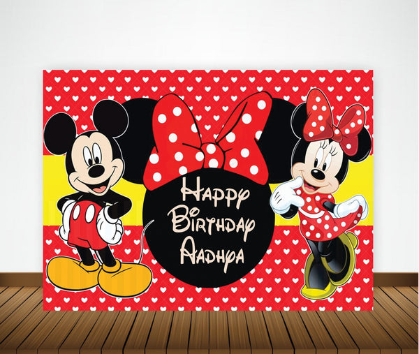 Minnie Theme Birthday Backdrop