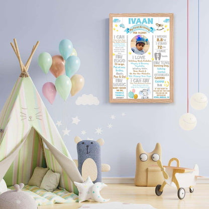Customized Chalkboard/Milestone Board for Kids Birthday Party