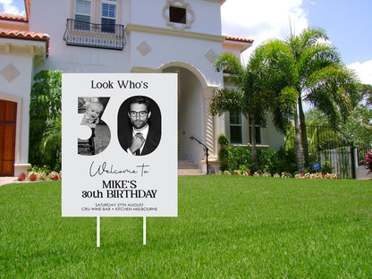 Milestone Birthday Party Welcome Board