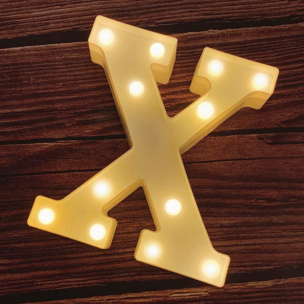 X Letter Light, Marquee Alphabet Light Letters for Room Decor Lights, Led Letters Alphabet for Decoration, Letter Lights for Birthday