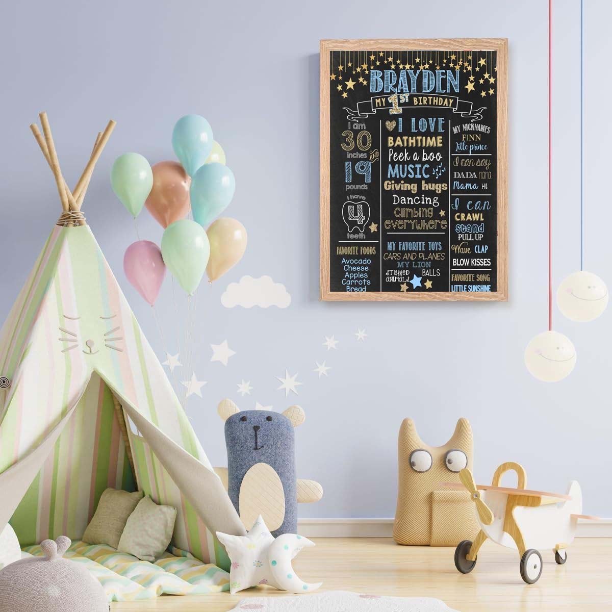 Twinkle Twinkle Little Star Customized Chalkboard/Milestone Board for Kids Birthday Party