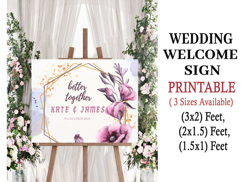 Wedding Ceremony Theme Party Welcome Board