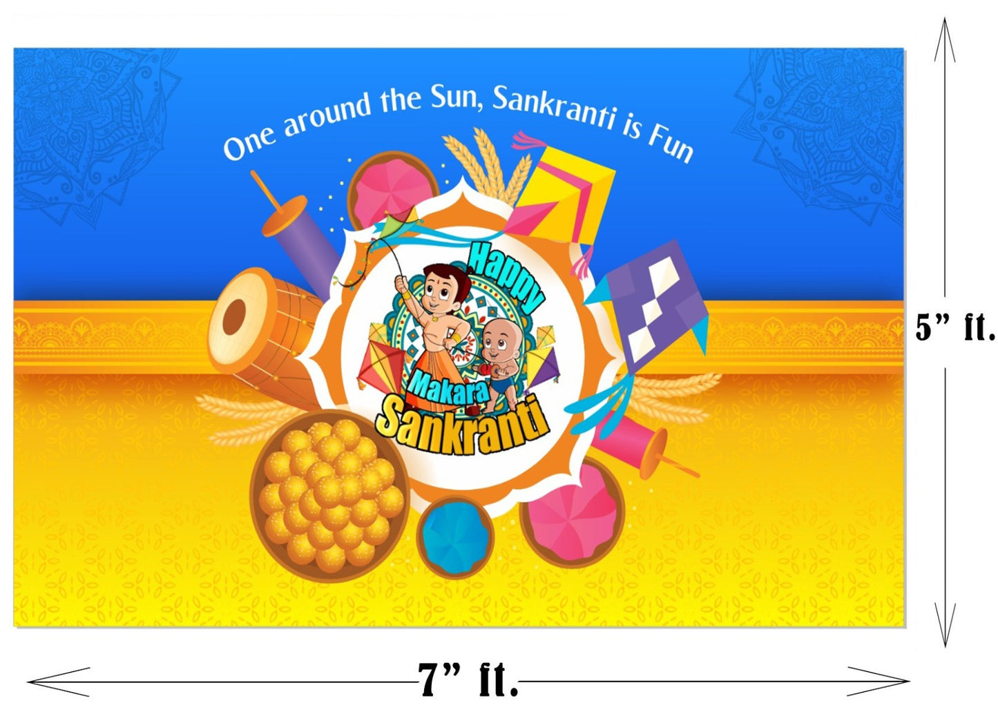 Makar Sankranti Party Backdrop For Kids