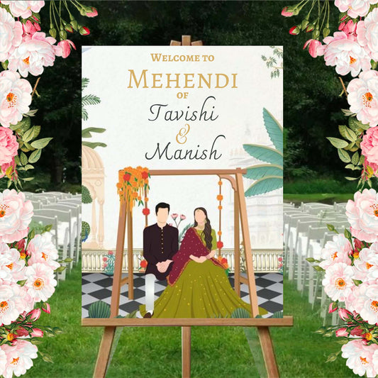 Wedding Ceremony Theme Party Welcome Board