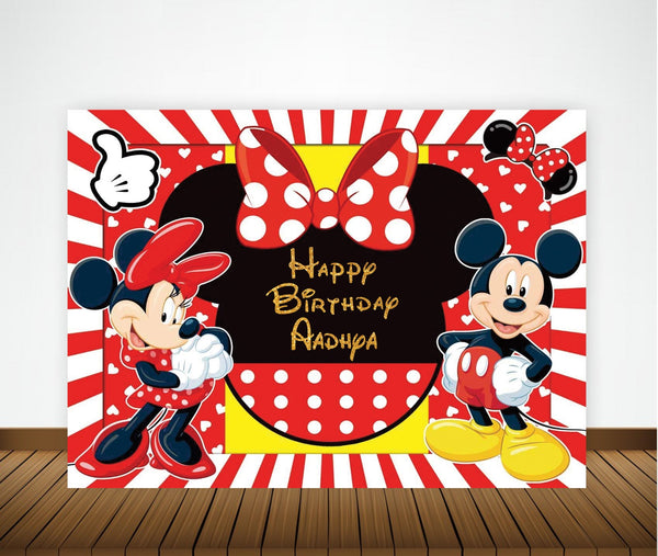 Minnie Theme Birthday Backdrop