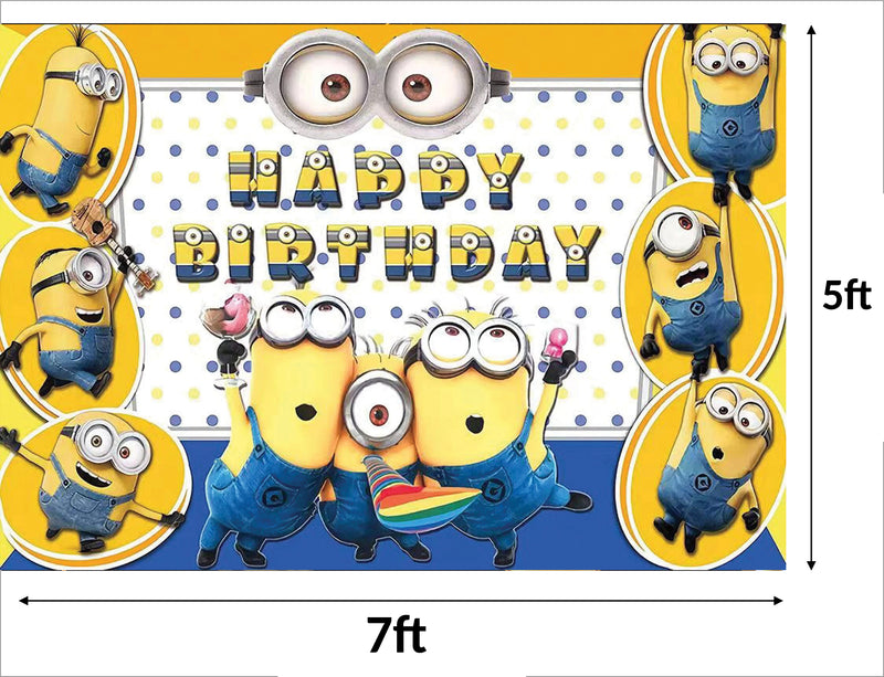 Minnion Theme Birthday Party Backdrop