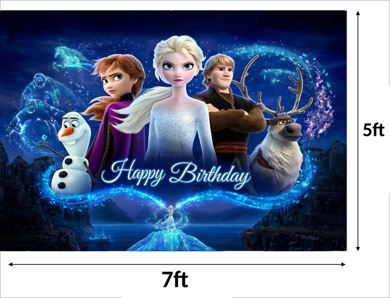 Frozen Theme Birthday Party Backdrop