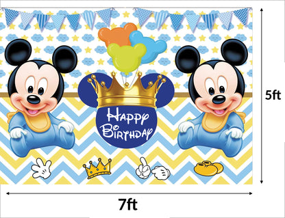 Mickey Mouse Theme Birthday Party Backdrop
