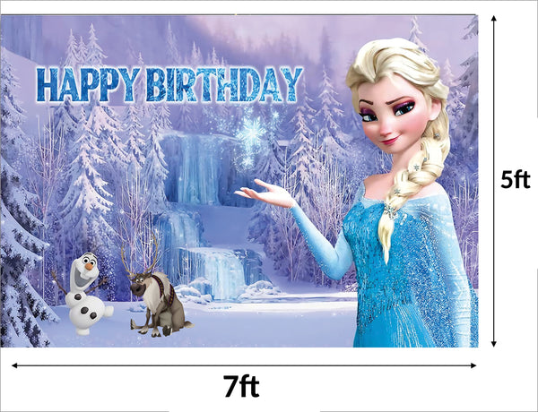 Frozen Theme Birthday Party Backdrop
