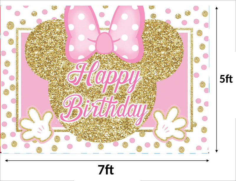 Minnie Theme Birthday Backdrop