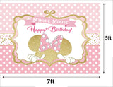 Minnie Theme Birthday Backdrop