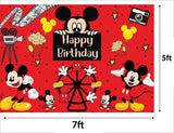 Mickey Mouse Theme Birthday Party Backdrop