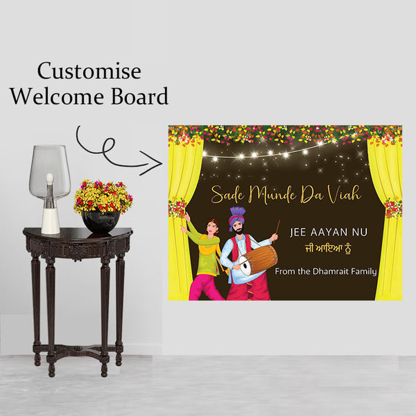 Wedding Ceremony Theme Party Welcome Board