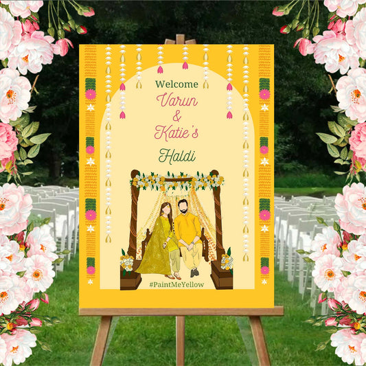 Wedding Ceremony Theme Party Welcome Board