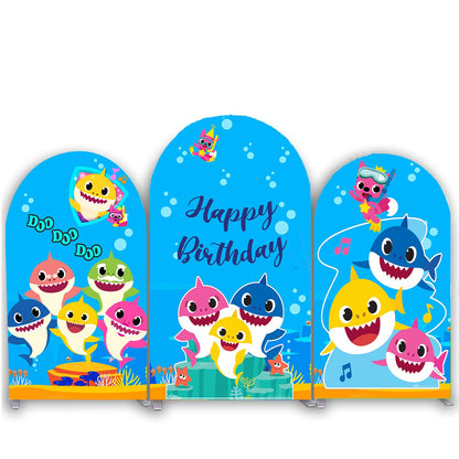 Shark Theme Birthday Party Arch Backdrop