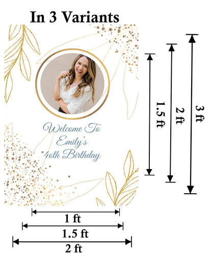 40th Birthday Milestone Birthday Party Welcome Board