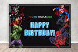 Avenger Theme Birthday Party Backdrop