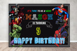 Avenger Theme Birthday Party Backdrop