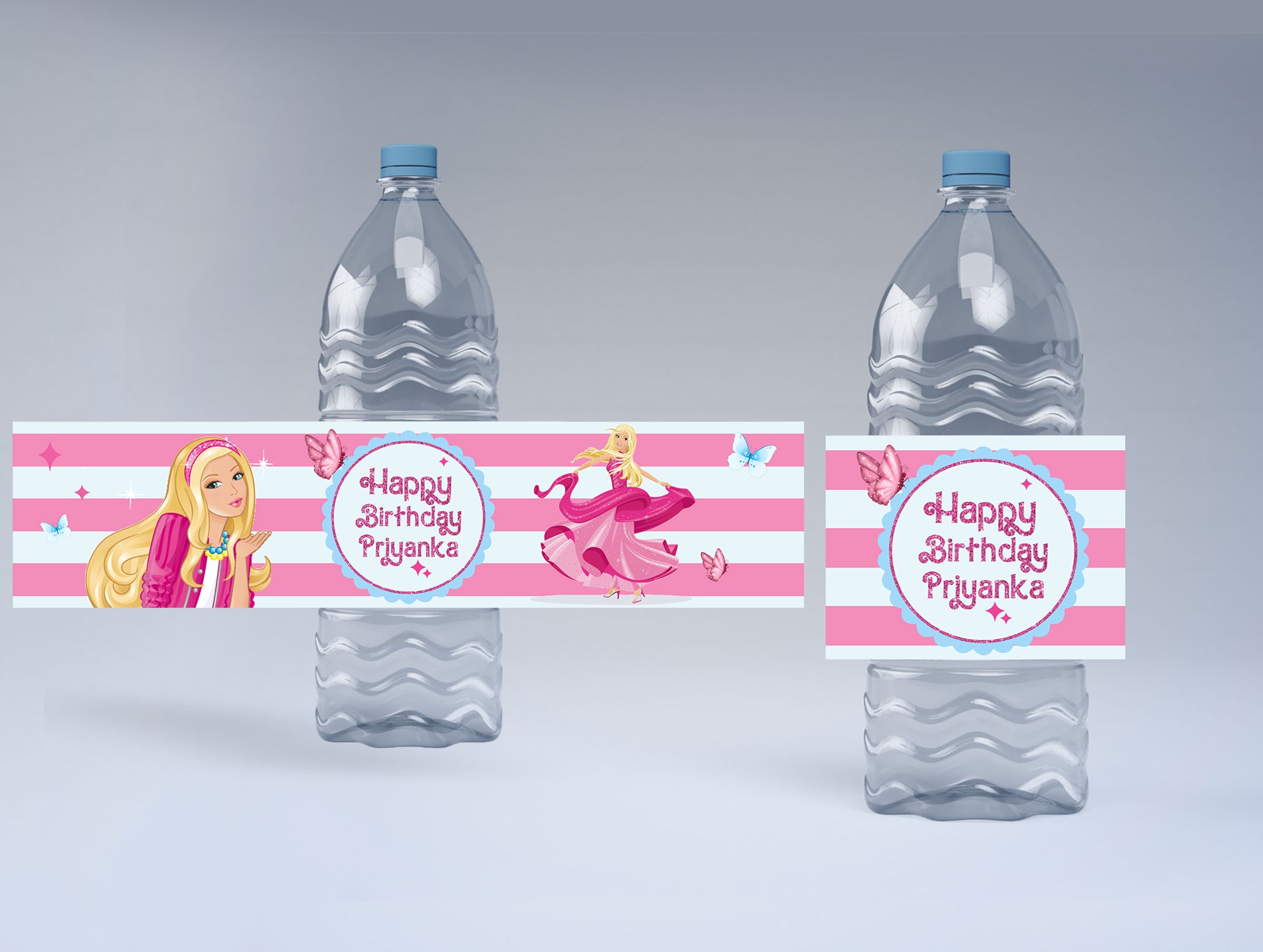 Buy Barbie Birthday Party Decoration Water Bottle Labels | Party ...