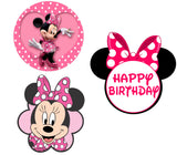 Minnie Theme Birthday Party Table Toppers for Decoration