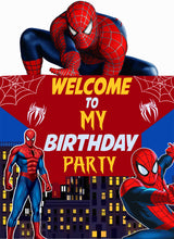 Spiderman Theme Birthday Party Welcome Board