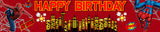 Spiderman Theme Birthday Long Banner for Decoration