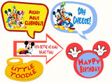 Mickey Mouse Theme Birthday Party Photo Booth Props Kit