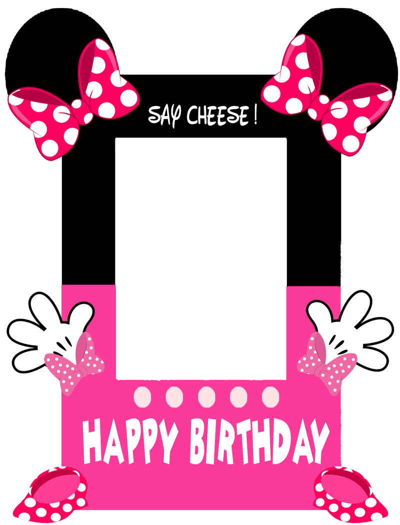 Minnie Theme Birthday Party Selfie Photo Booth Frame