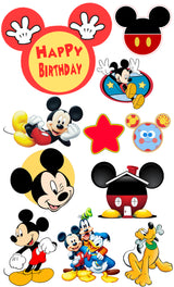 Mickey Mouse Theme Birthday Party Cake Topper