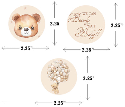We Can Bearly Wait Party Cupcake Toppers for Decoration 