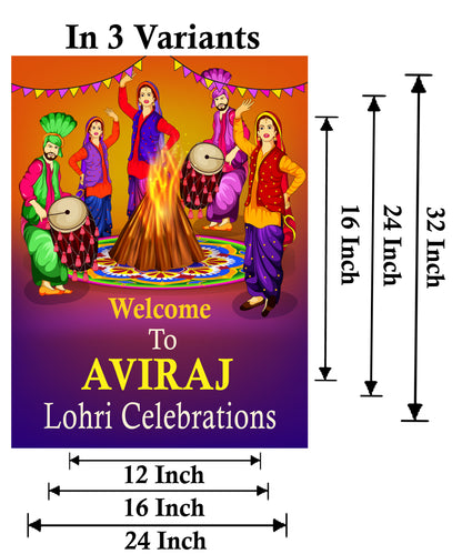 Lohri Party Welcome Board for Kids