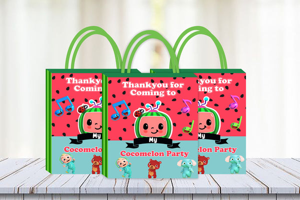 Cocomelon Theme Birthday Party Gift Bags For Return Gifts