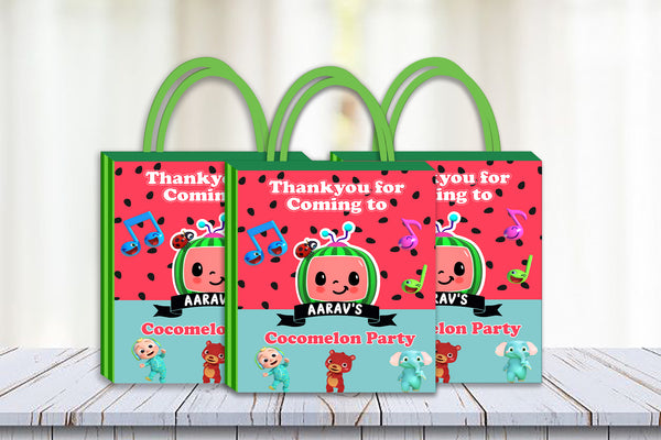 Cocomelon Theme Birthday Party Gift Bags For Return Gifts