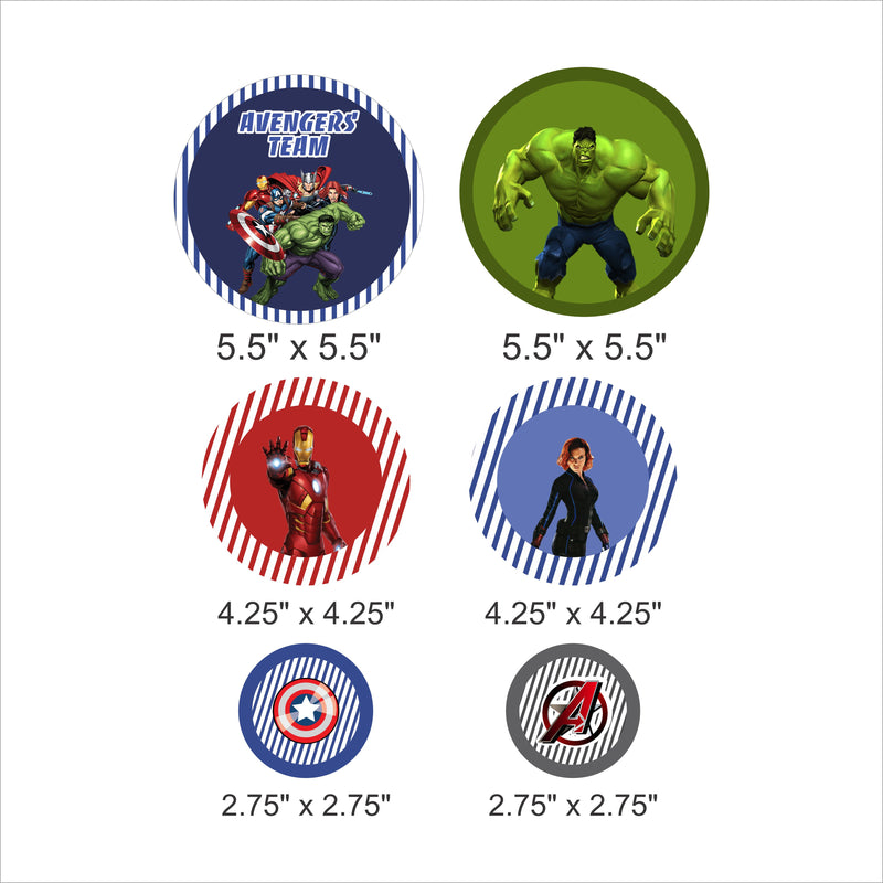 Avenger Theme Birthday Party Table Confetti