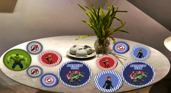 Avenger Theme Birthday Party Table Confetti