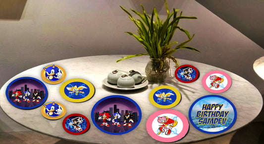 Sonic Theme Birthday Party Table Confetti