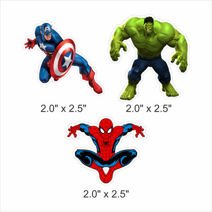 Avenger Theme Birthday Party Cupcake Toppers for Decoration