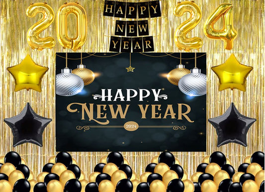New Year Party Decorations Complete Set with Backdrop