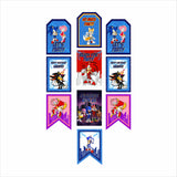 Sonic Theme Birthday Paper Door Banner for Wall Decoration