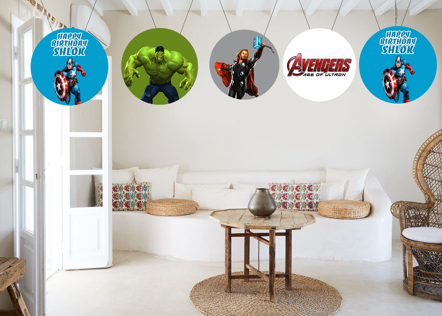 Avenger Theme Birthday Party Theme Hanging Set for Decoration