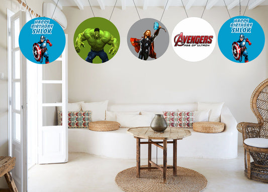 Avenger Theme Birthday Party Theme Hanging Set for Decoration