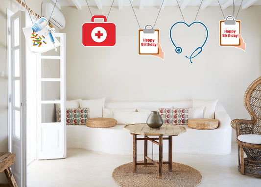 Doctor Theme Birthday Party Theme Hanging Set for Decoration