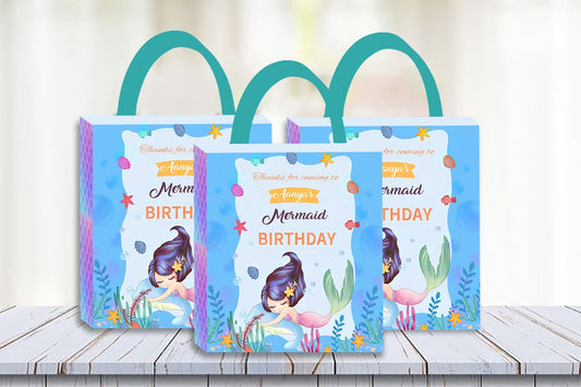Mermaid Theme Birthday Party Gift Bags For Return Gifts