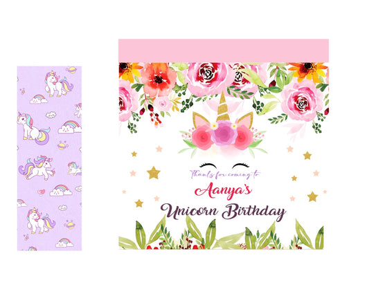 Unicorn Theme Birthday Party Gift Bags For Return Gifts