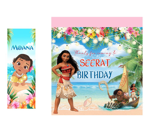 Moana Theme Birthday Party Gift Bags For Return Gifts